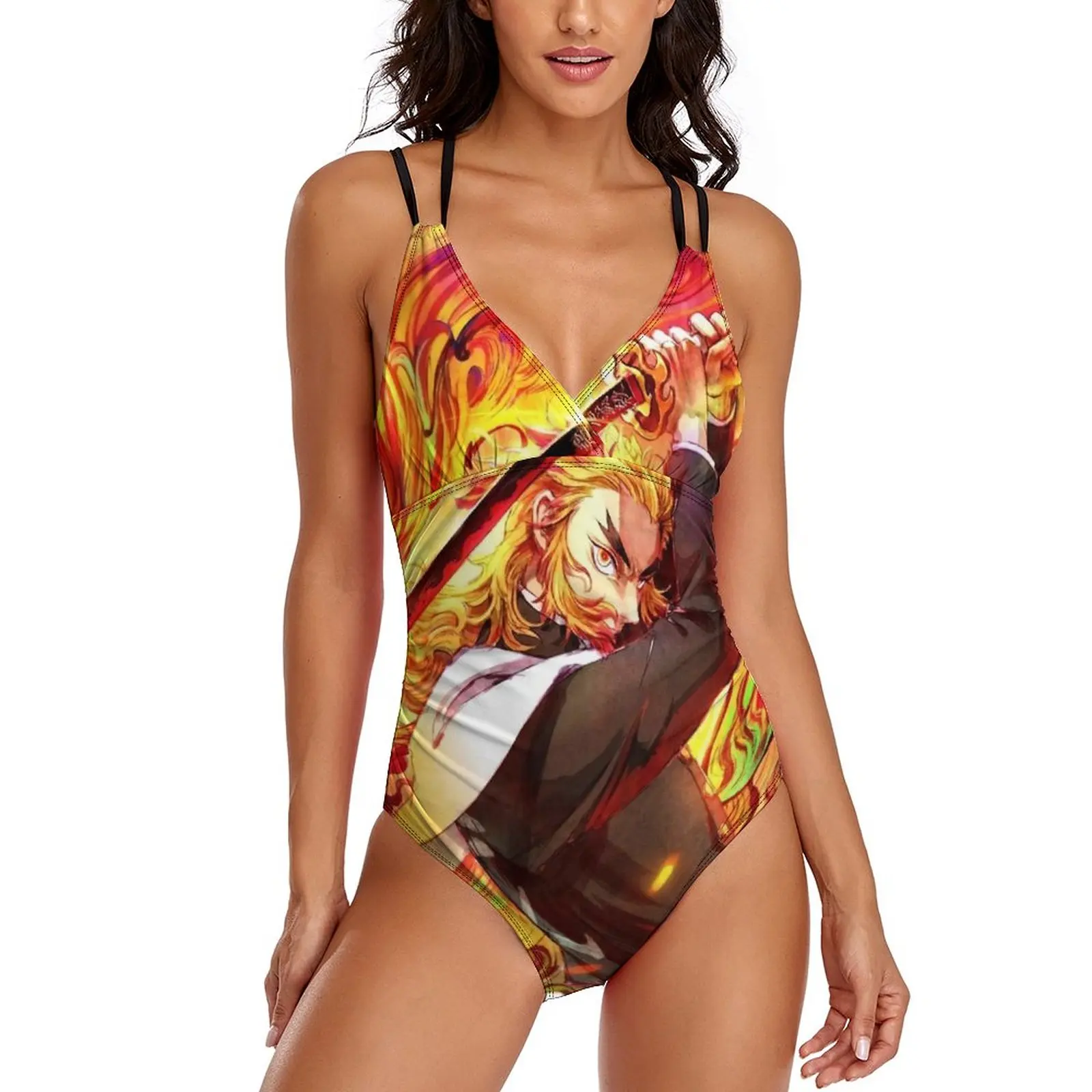 

Demon Slayer Anime Swimsuit Sexy Kimetsu No Yaiba One Piece Swimwear Push Up Bodysuit Trendy Beach Outfits Birthday Present