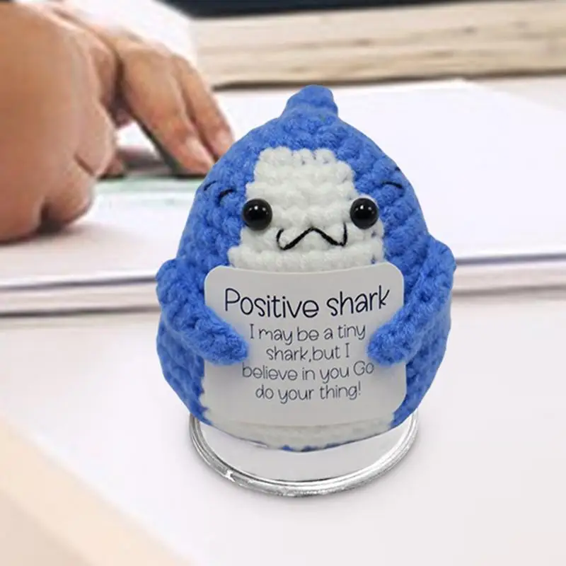 Смешная вязаная крючком позитивная энергия Флейта с карточкой эмоциональная