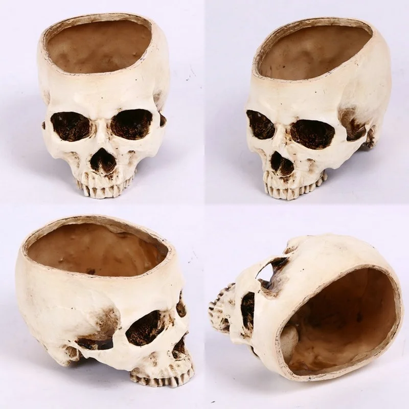 

Skull Flower Pots Indoor and Outdoor Universal Resin Planters Home Furnishing Articles Halloween Decorative Garden Supplies