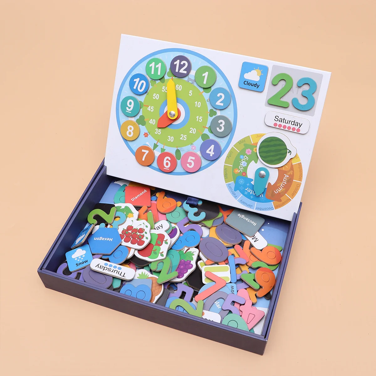 

1 Set Educational Aids Portable Plaything Fridge Magnet for Toddlers Boys