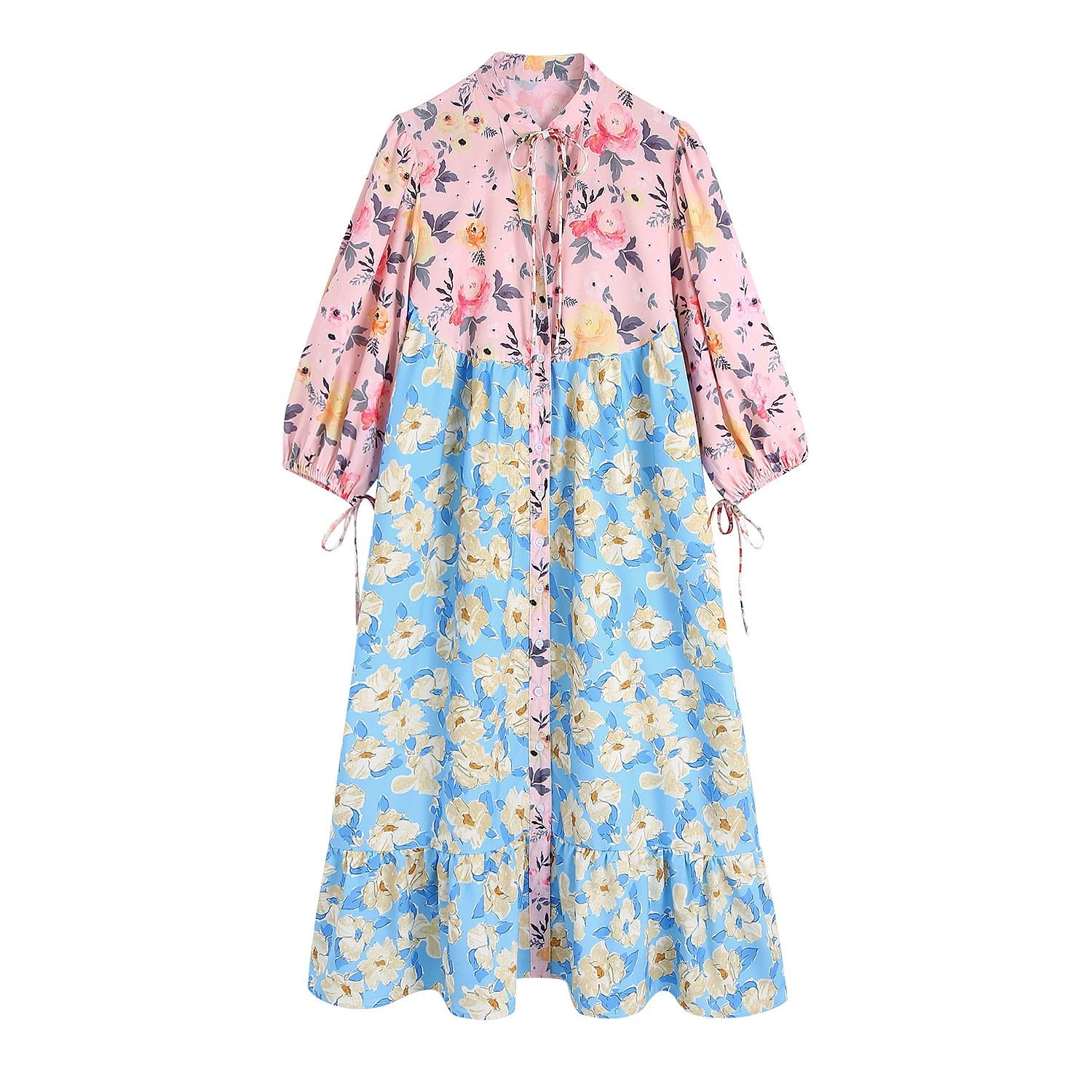 

Yahan Za 2022 Spring And Summer Women's New Stitching Printing Fashionable Temperament Slim Casual Dress