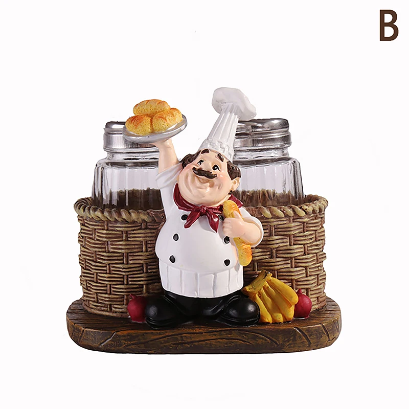 

Миниатюрная статуэтка шеф-повара с солью и перцем