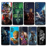 phone case for samsung a01 a02 a03s a11 a12 a21s a32 5g a41 a72 5g a52s 5g a91 soft case cover cute marvel groot