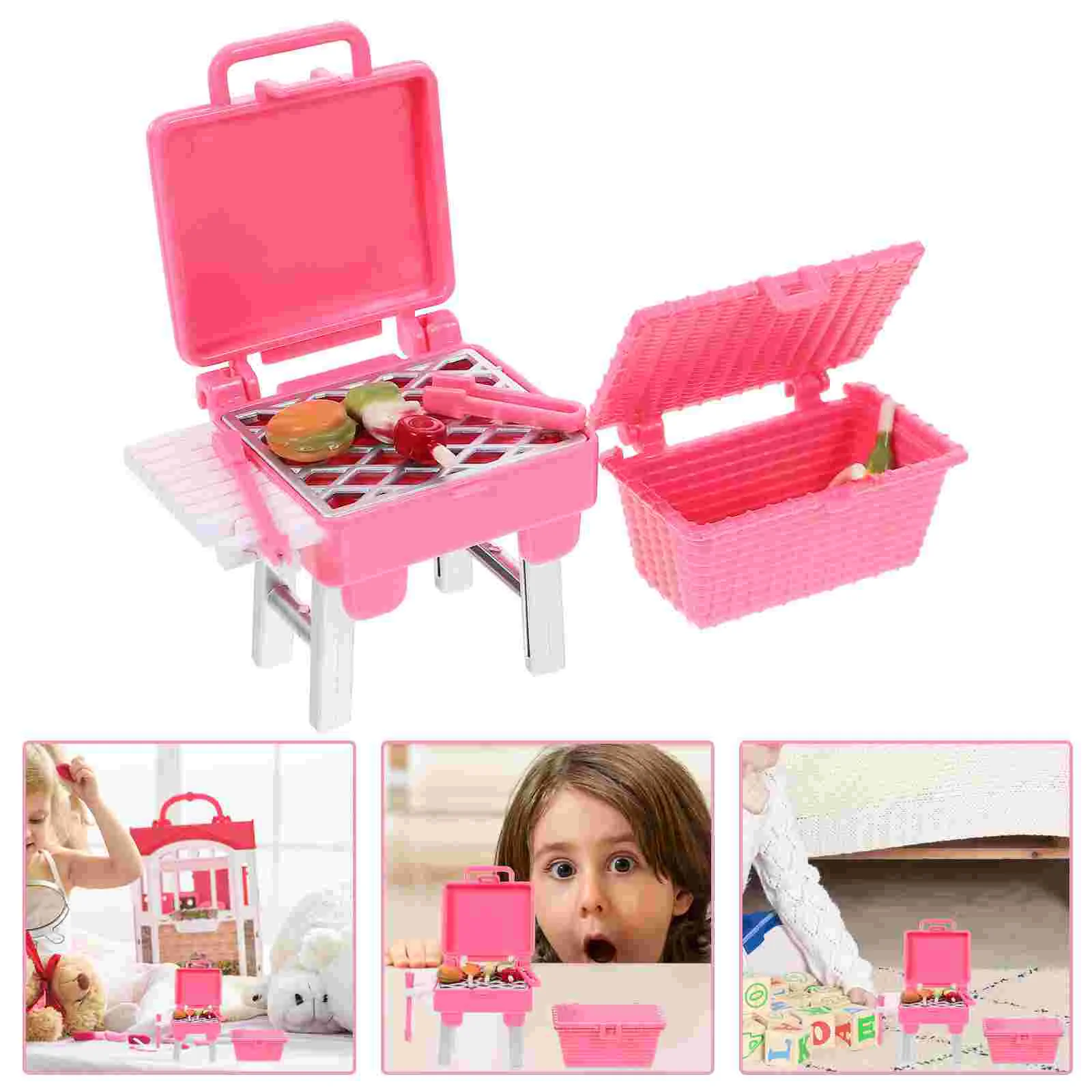 

Kids BBQ Playset Accessories Pretend Grill Toy Toys Kitchen Toddler Grills House Playing