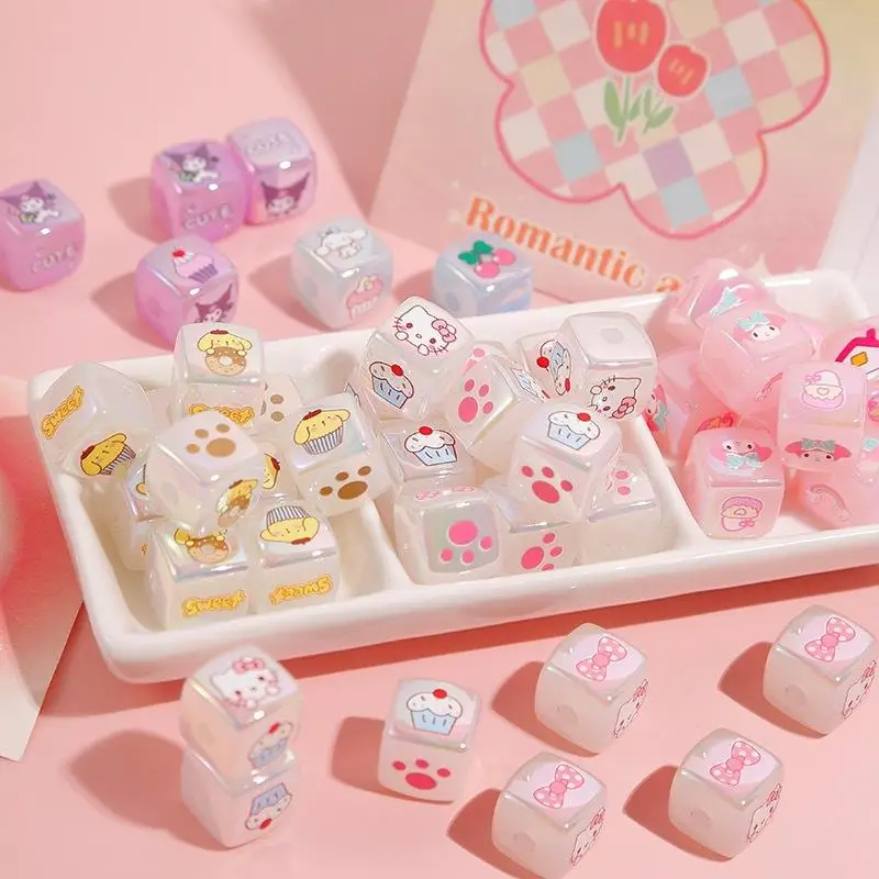 

10 шт. кавайные Sanrio Hellokittys Kuromi Cinnamoroll аксессуары «сделай сам» аниме мимелоди Мультяшные милые строительные украшения подарок для девушки