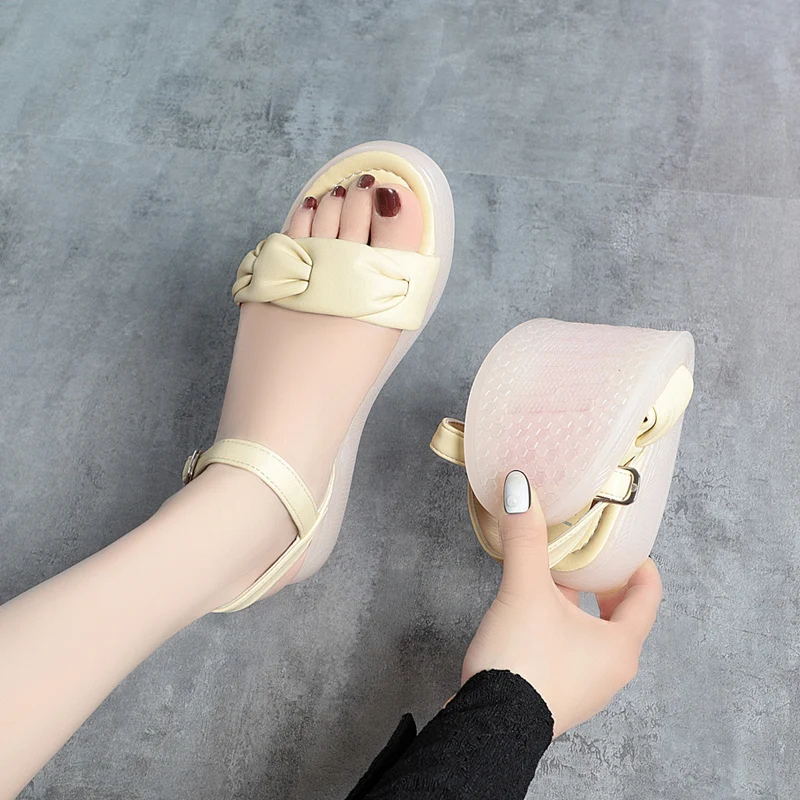 DIMANYU Beach Sandals Female 2023 Summer New Girl Flat Sandals Casual Female Sandals