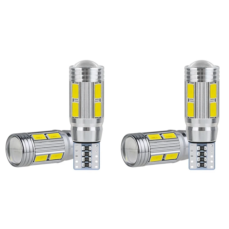 

4PCS W5W T10 12V 6000K 5630 10 SMD Car LED Bulb Canbus License Plate Wedge Side Turn Singal Light Super Bright White
