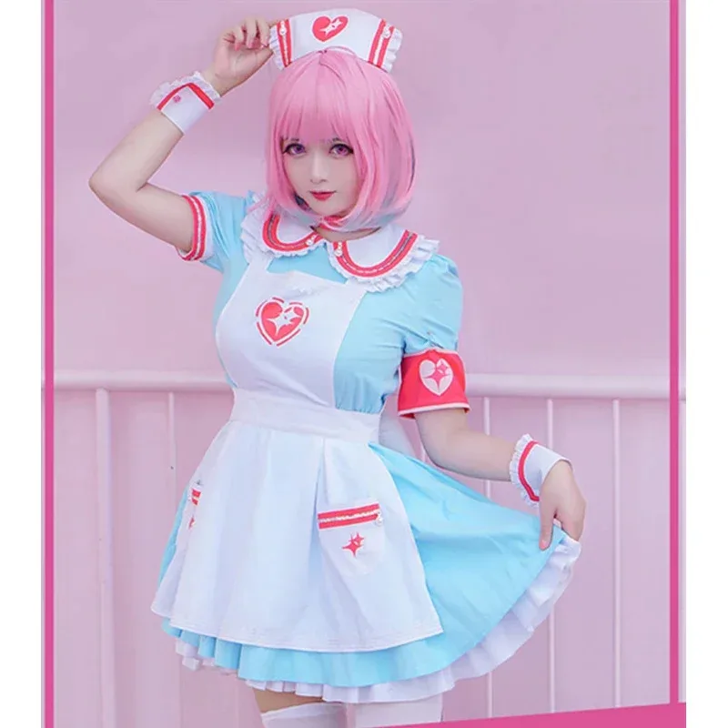 Фото Аниме Idolmaster Золушка для девочек Yumemi Riamu, карнавальный костюм, платье горничной, карнавальная одежда на Хэллоуин, на заказ №2