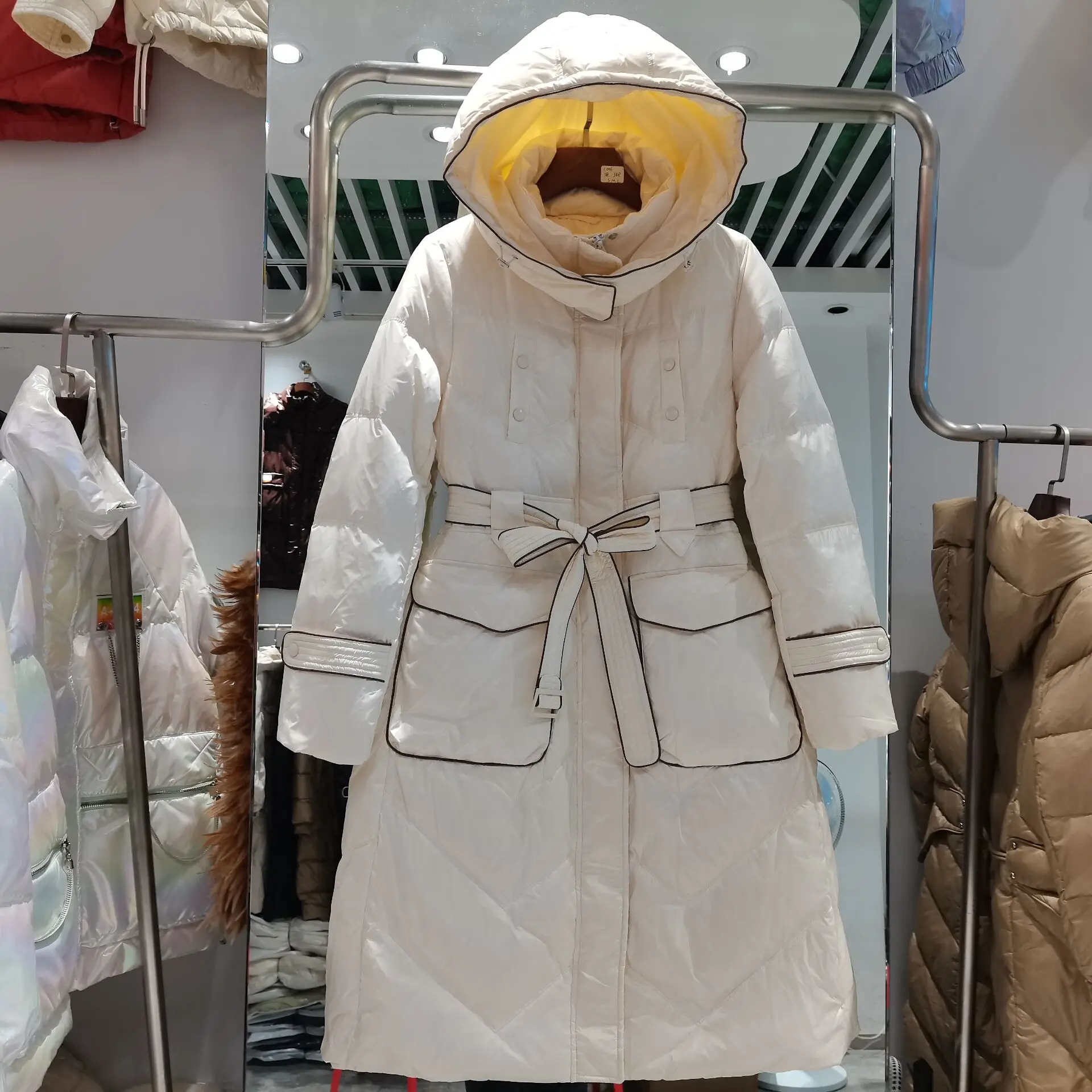 

New Women Long Down Jacket Casual Style Autumn Winter Coats And Parkas Female Outwear