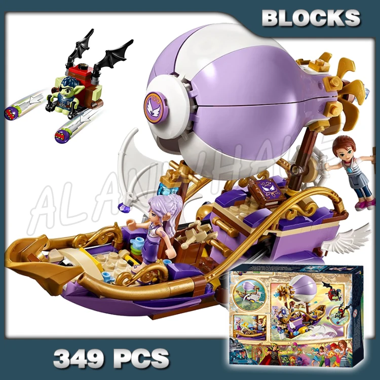 

349pcs Elves Aira's Airship & the Amulet Chase Flying Boat 10696 Building Blocks Princess Sets Bricks Compatible with Model