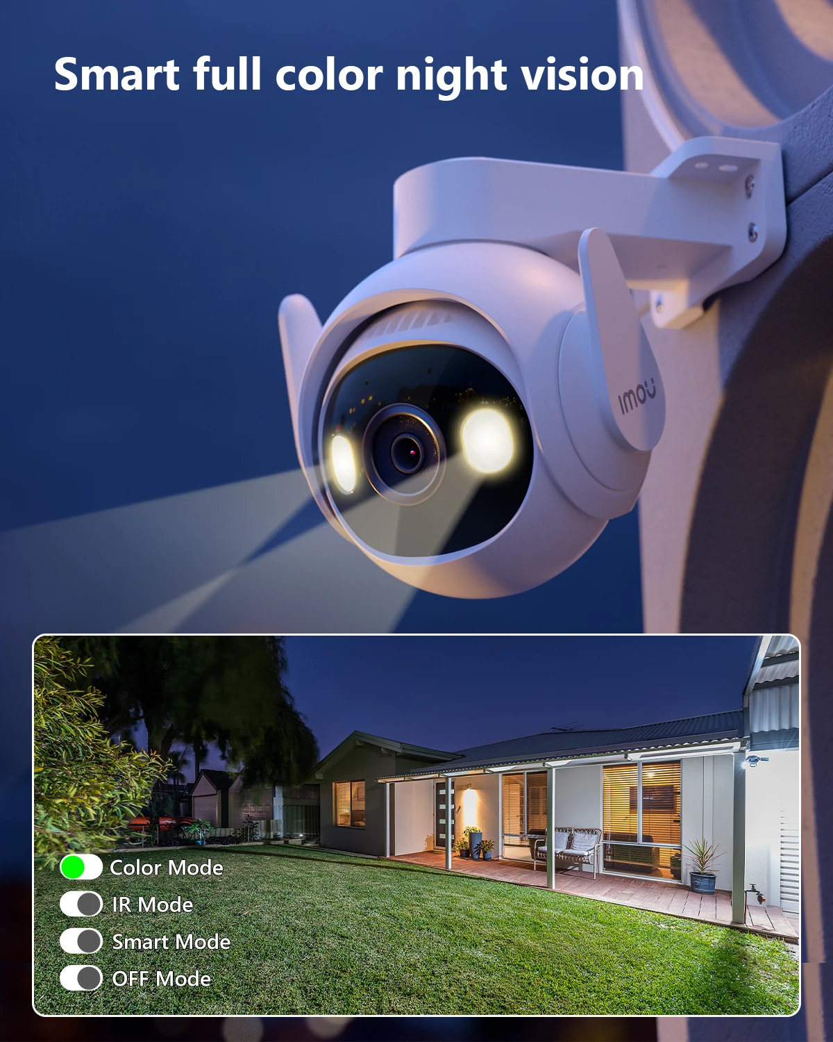 

IMOU Cruiser 2 3MP Wi-Fi Outdoor Security Camera AI Smart Tracking Human Vehicle Detection IP66 Smart Night Vision Two Way Talk