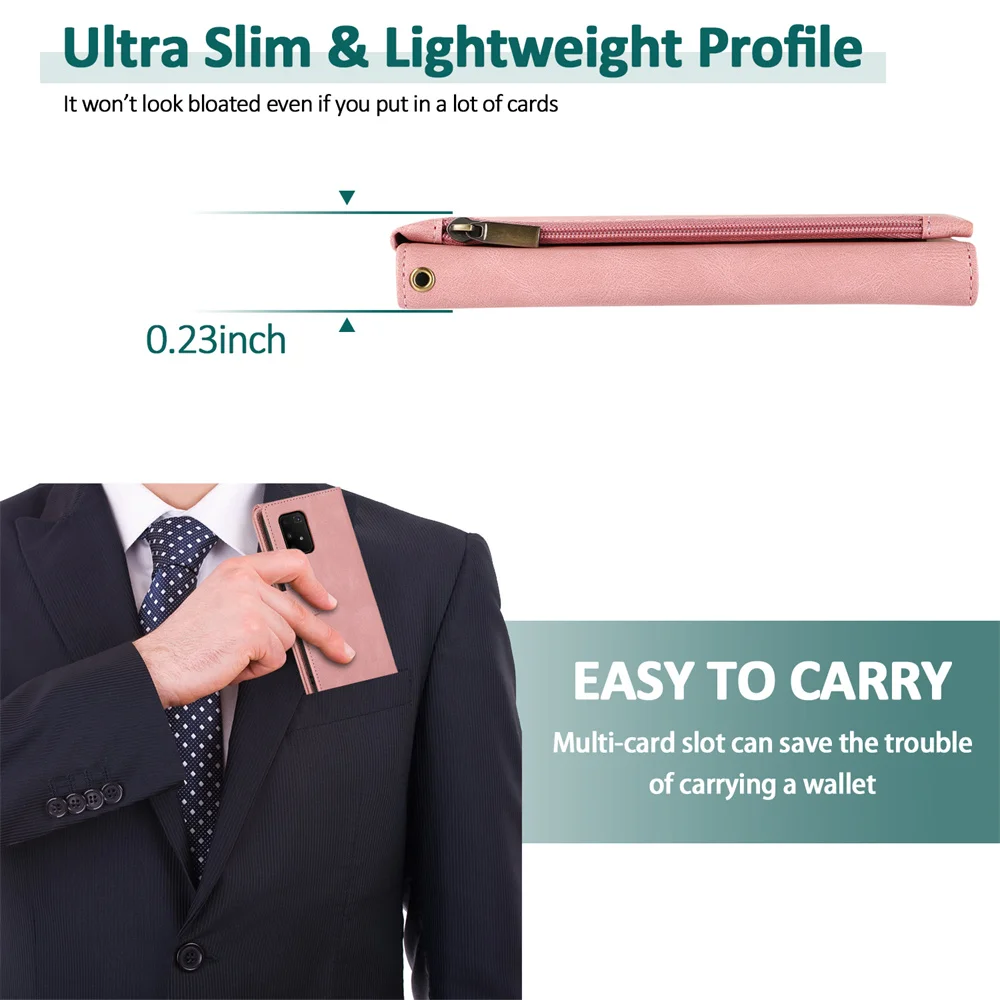 Для Samsung Galaxy A91 A71 A53 A52 A41 A34 A33 A14 4G 5G Ретро металлический кошелек на молнии мульти