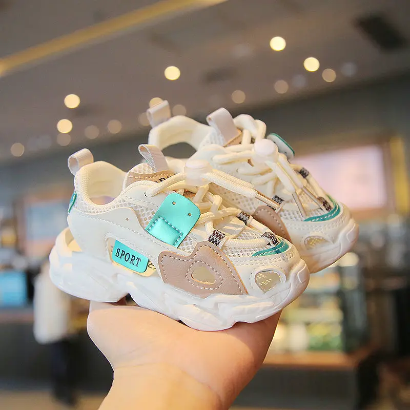 

Summer 1-3-6 year old Sports Net Mesh Shoes Soft Soled Breathable Toddler Shoes for Boys Non-slip Sandals for Baby Girls