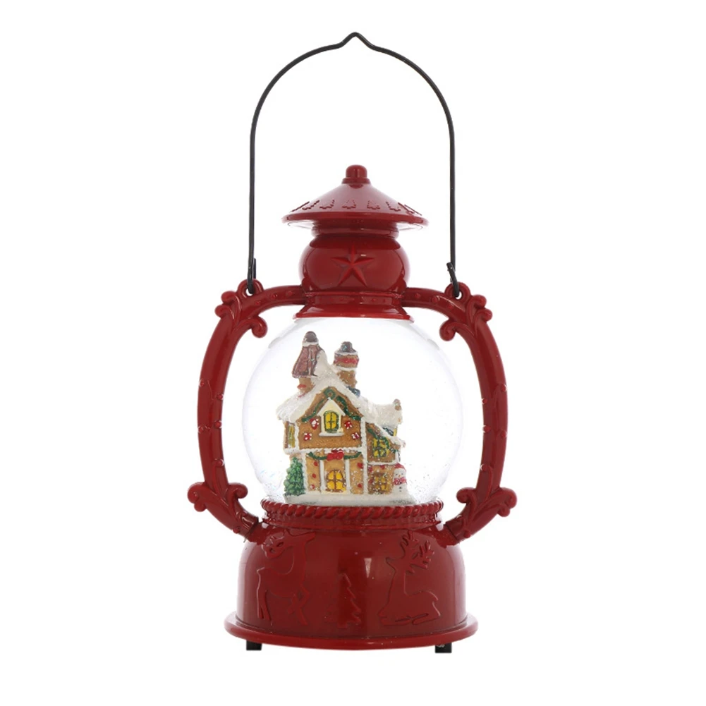

Christmas Crystal Ball Lamp Snow Hanging Christmas Decorations Lantern for Home Christmas Ornament Snow Lantern B