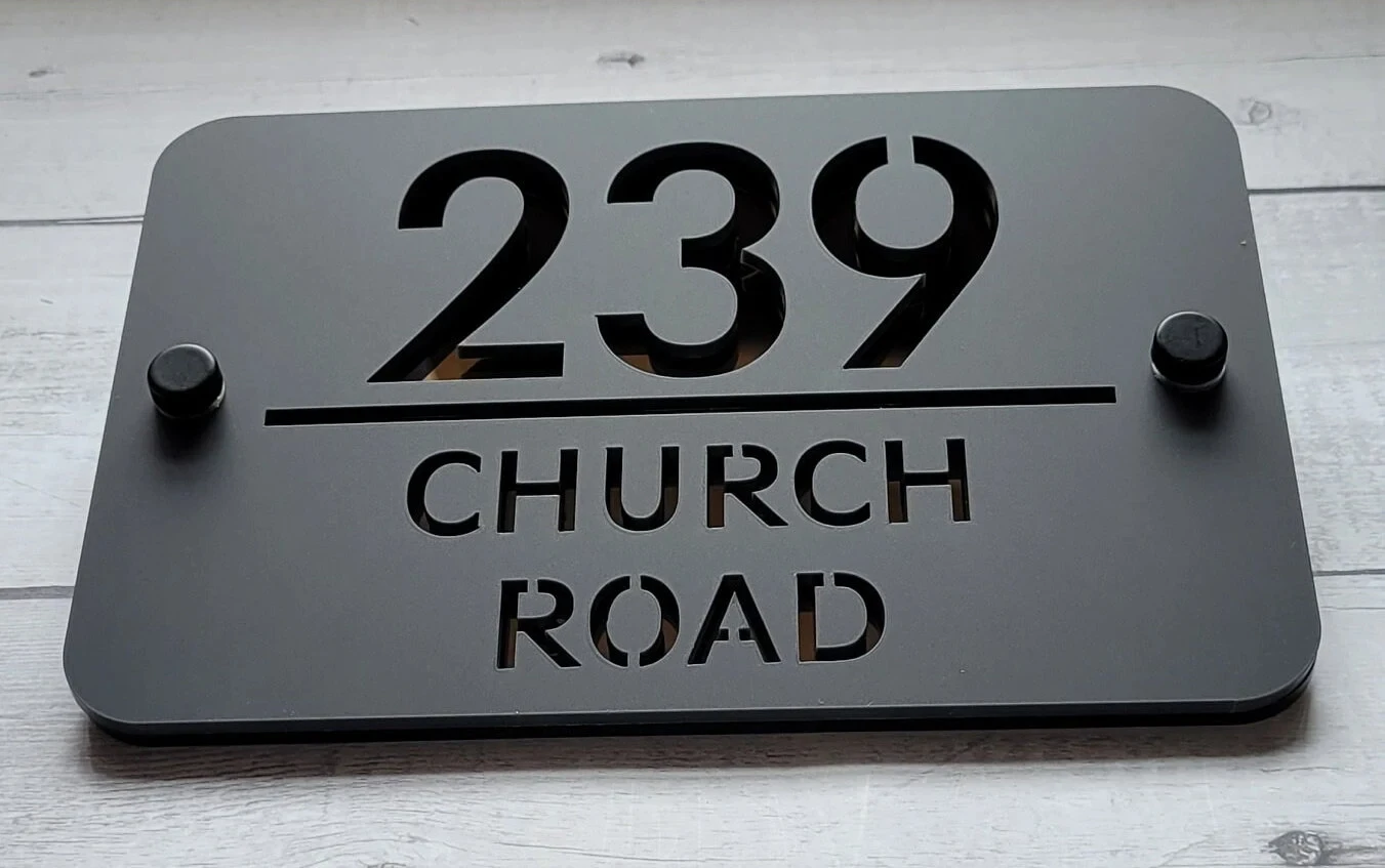 Personalized Custom House Number Signs Door Address Numbers Modern Sign Rectangle 3D Plaques