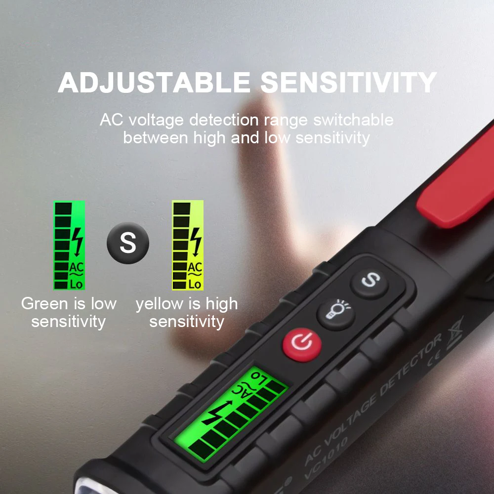 VC1010 Voltage Detector Intelligent Non-contact Tester Pen AC Meter Volt Current Electric Indicator LED Sensor Test |