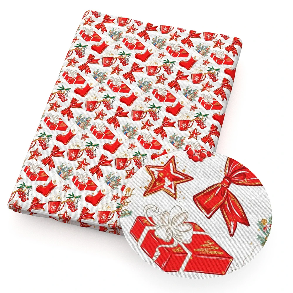 Рождественский Санта 50*145 см Лоскутная печатная Полиэстеровая хлопчатобумажная