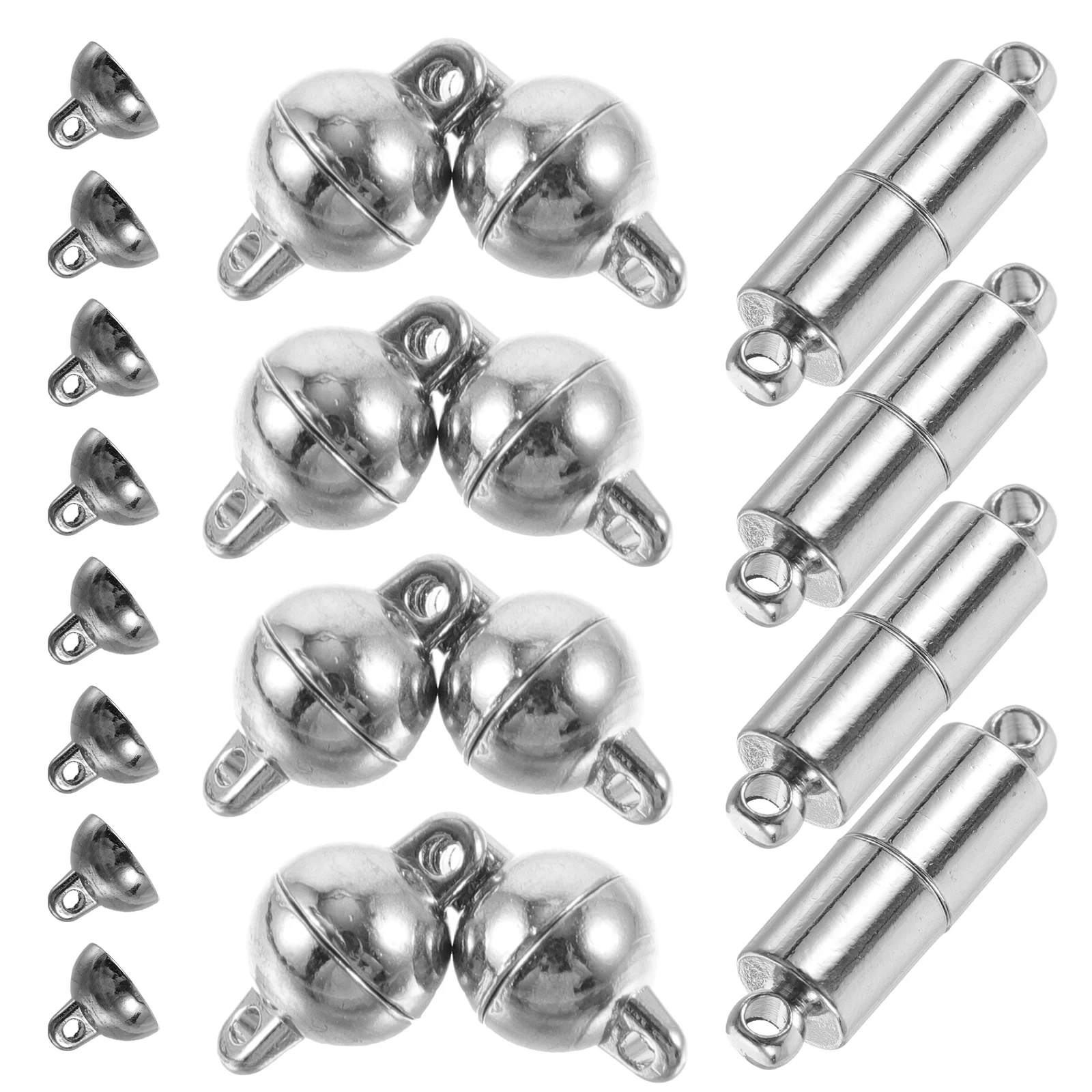 

40 Pcs Bracelet Magnetic Clasp Handmade Bracelets Clasps Closures Necklace Spherical Jewelry Alloy DIY For