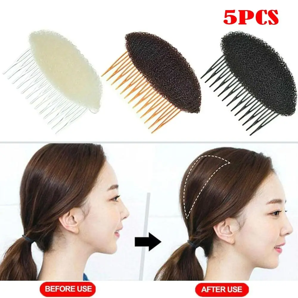

White/Black/Brown Sponge Clips Hair Volume Combs Hair Accessories Heighten Hairpin Forehead|Princess Style