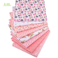 chainhoprinted twill cotton fabricpatchwork clothdiy sewing quilting materialpink floral series8 designs4 sizecc285