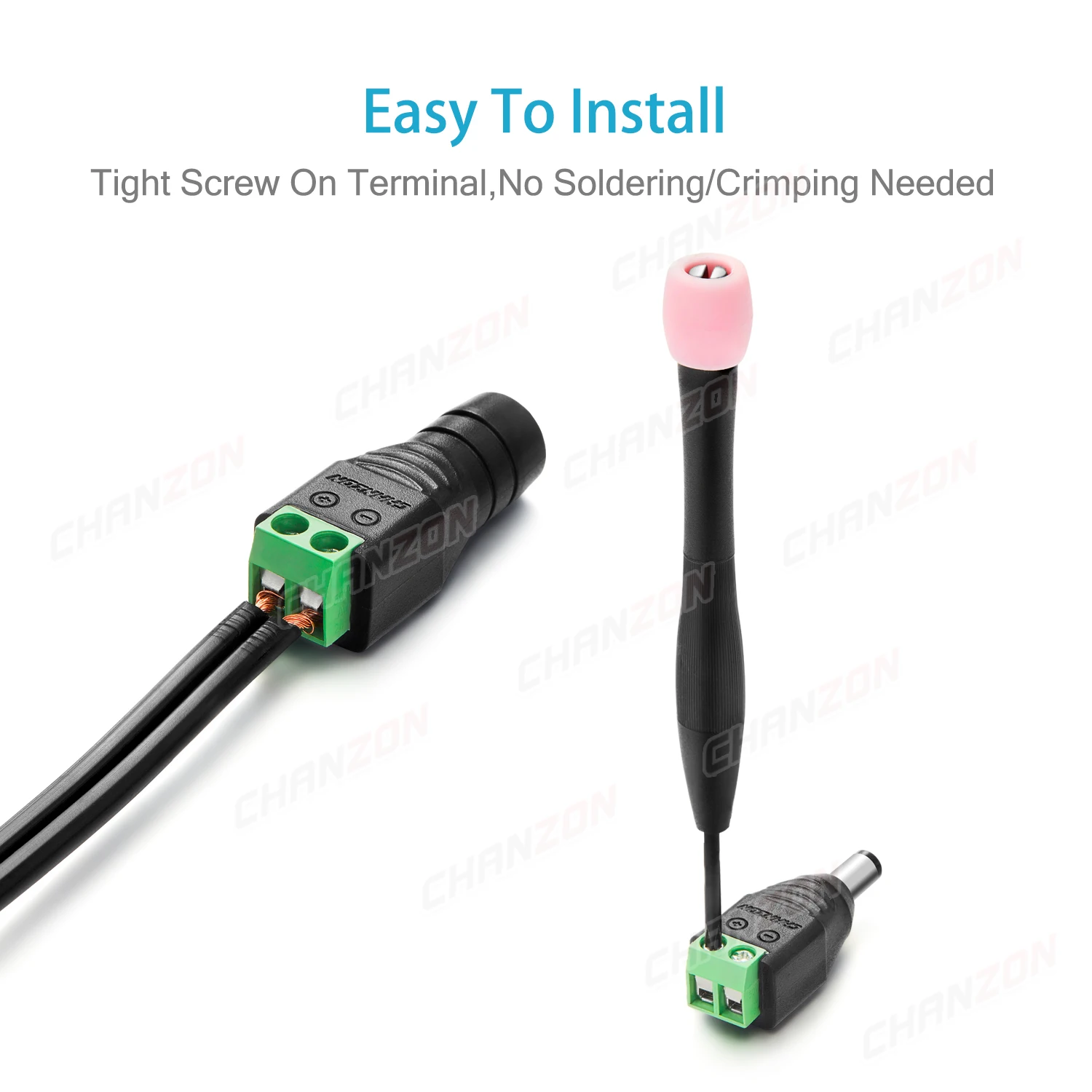 10pcs 12V DC Power Connector Plug Jack Male Female Socket Barrel 2.1mm x 5.5mm Adapter for CCTV Camera LED Strip Supply Terminal - купить по