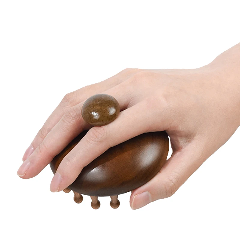 Многофункциональная древесная терапевтическая массажная расческа массажер для