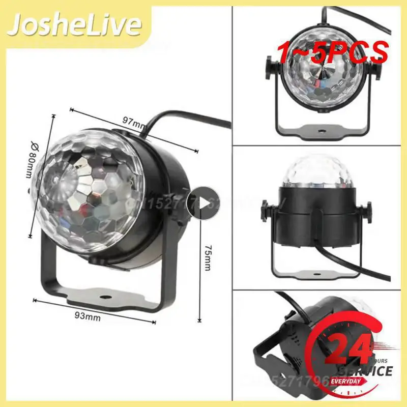 

1~5PCS Colors Strobe Light Sound Activated Stage with Remote Control Disco Ball Lamps for Home Room Parties Kids Birthday
