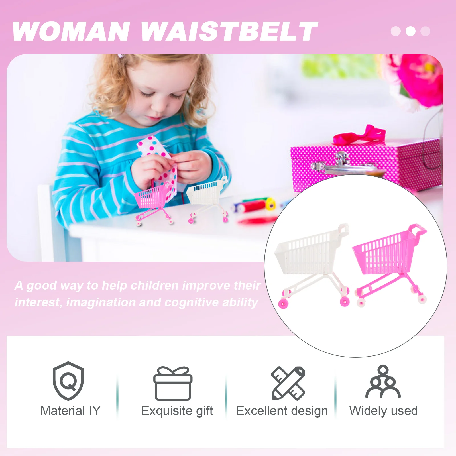 10 шт. мини-корзина для покупок игрушка ролевых игр детская тележка имитация