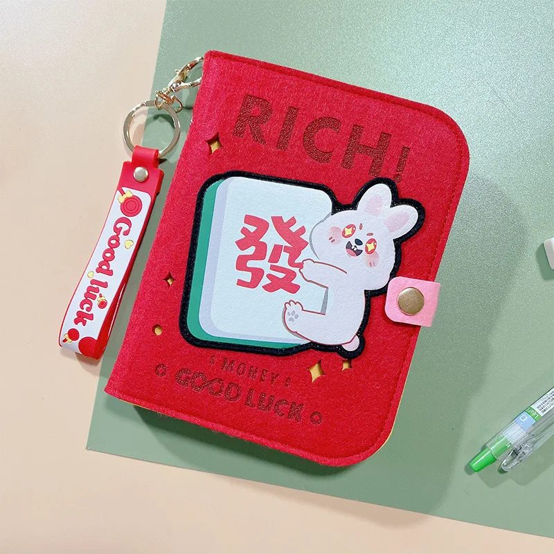 Новинка 2024 портативный блокнот с кармашком для проверки в маджонге учетная