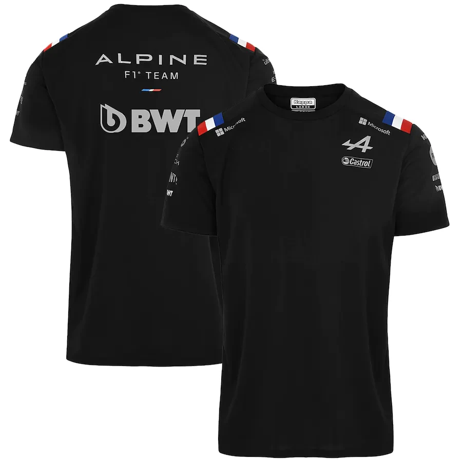 

T-Shirt 2023 Official Hot Sale F1 Formula One Alpine Team Alonso New Short Sleeve Racing Competition Summer Outdoor T-Shirt