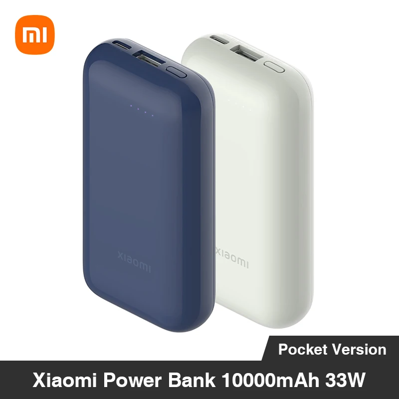 

Xiaomi Power Bank 10000mAh PB1022ZM 33W Pocket Version Pro Mini Powerbank 10000 External Battery Poverbank for Travel Business