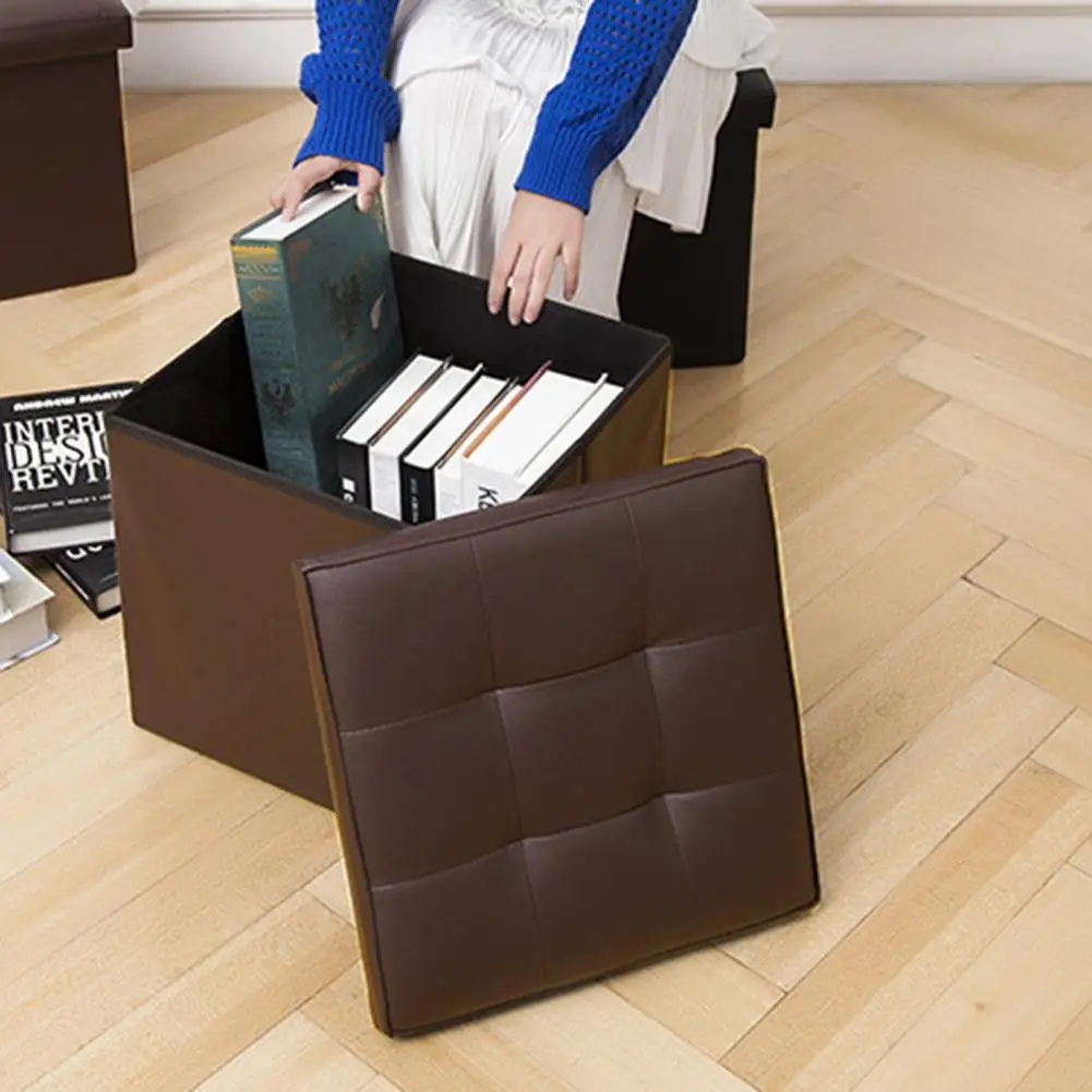

Storage Seat Great Foldable 2 Colors Large Capacity Home Footrest Stool Household Products