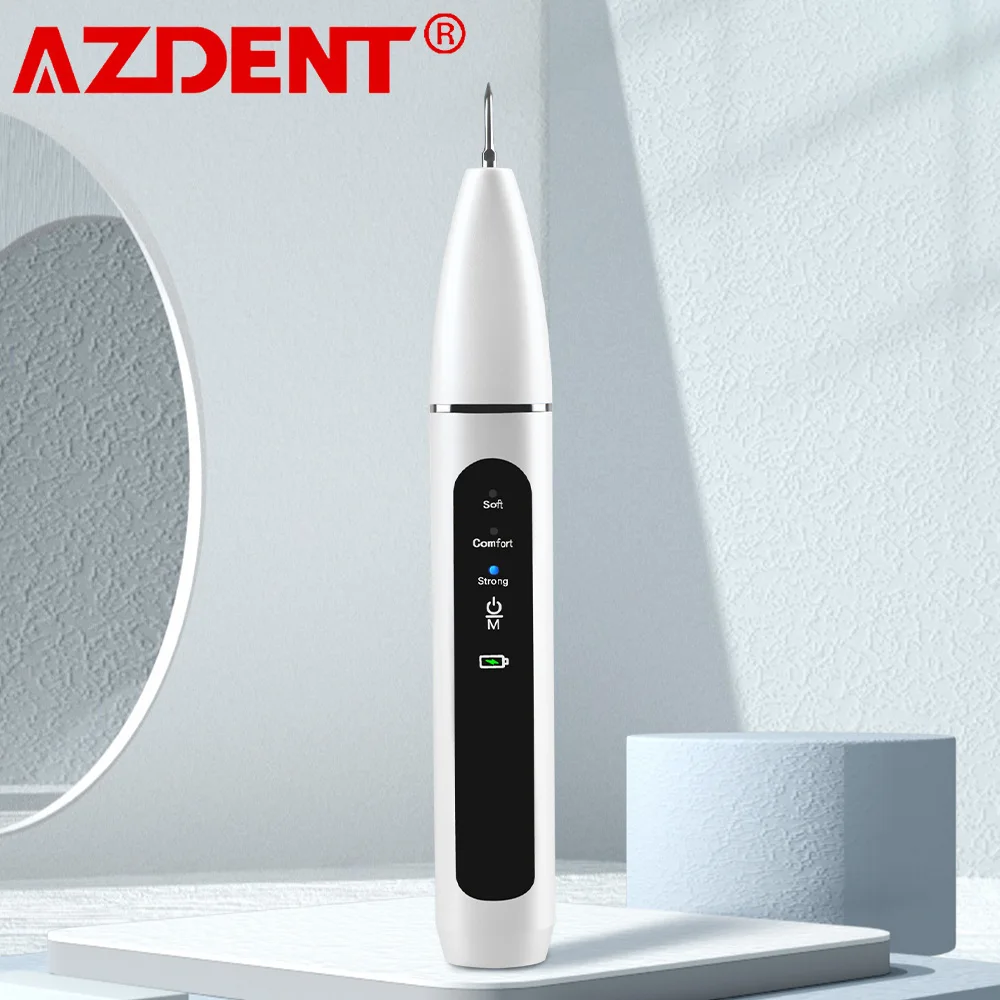 

AZDENT Portable Electric Scaler Ultrasonic Calculus Remover Dental Scaling Sonic Smoke Stains Tartar Plaque Teeth Whiting