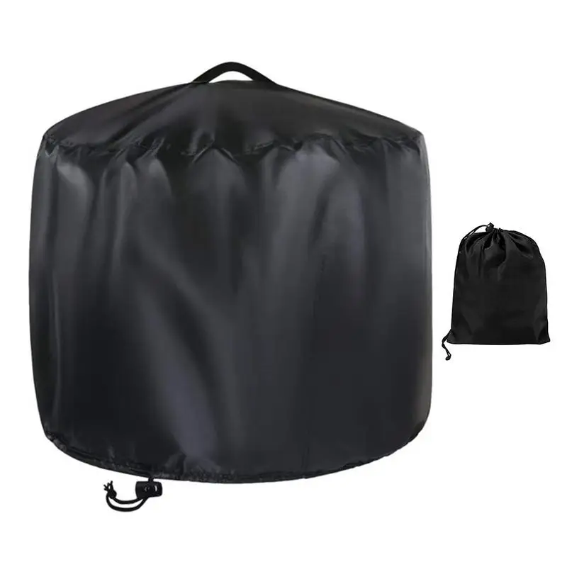 

Outdoors Fire Pit Cover 420D Fire Pit Cover With Drawstring And Toggle Closure Heavy Duty Fabric Round Gass Fire Pit Cover