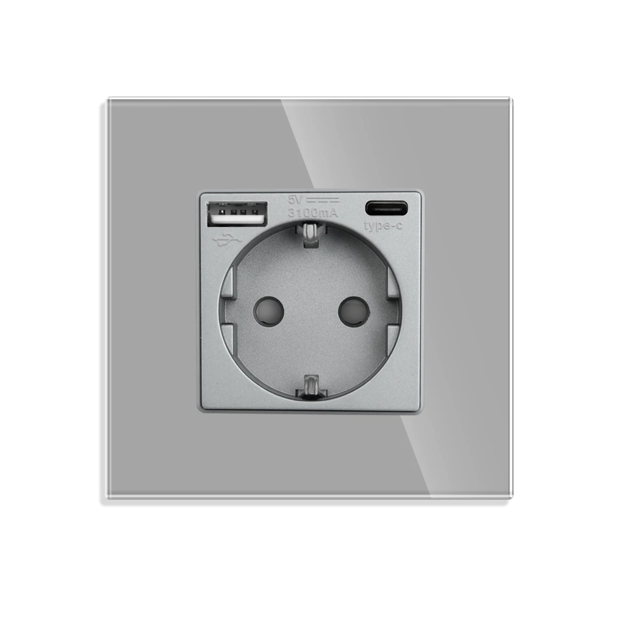 

Настенная электрическая розетка с двумя USB-портами, 16 А, 5 В, 250 А