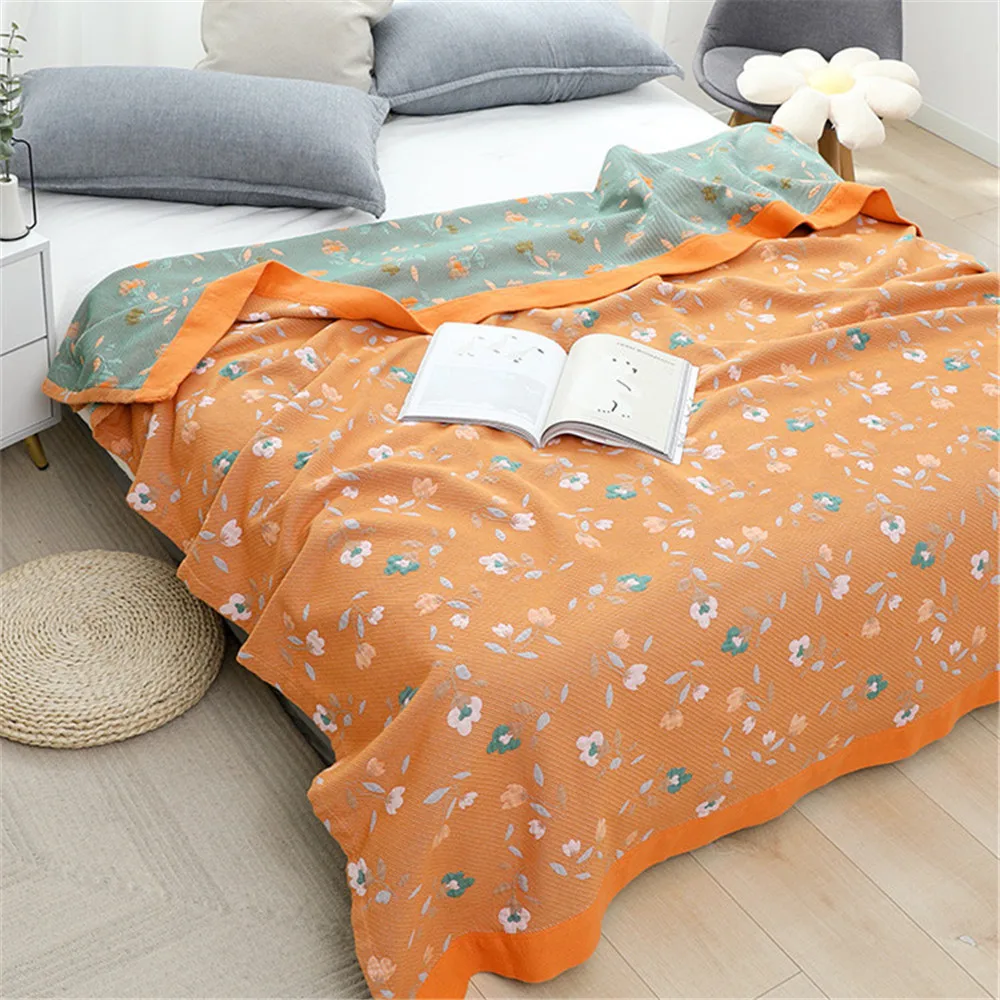 

Six Layers Cotton Gauze Throw Cool Quilt Nap Towel Blankets For Living Room Office Car Sofa Cover Travel Bedspread All Season