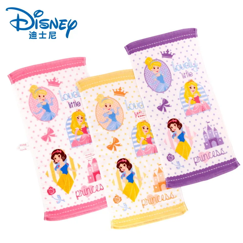 Toalla de Disney para niños y niñas, toalla de cara de Minnie, Mickey Mouse, gasa de dibujos animados, 25x50cm