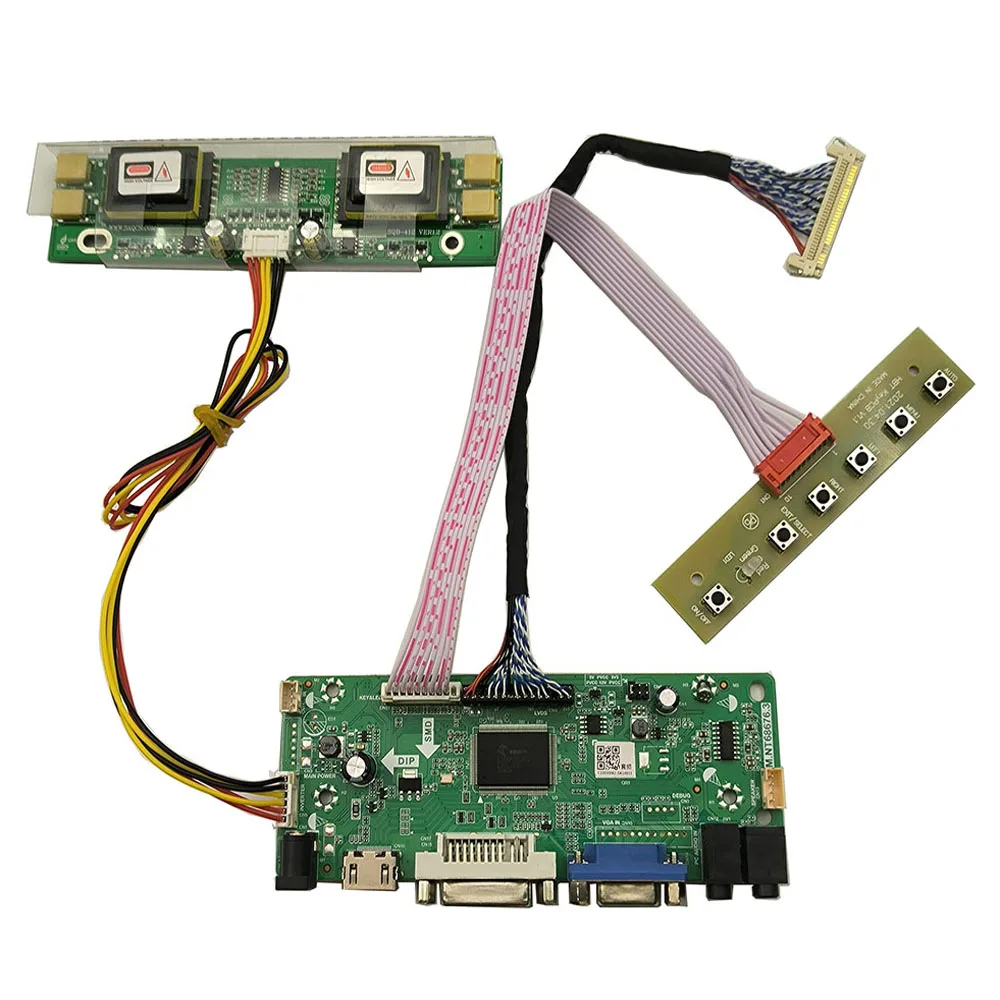 

HDMI+VGA+DVI Controller Driver Board Monitor Kit For M170EG01 VA / VB / VC / VD / VE/ VF / VG/VH LCD LED Screen 1280X1024 30Pins