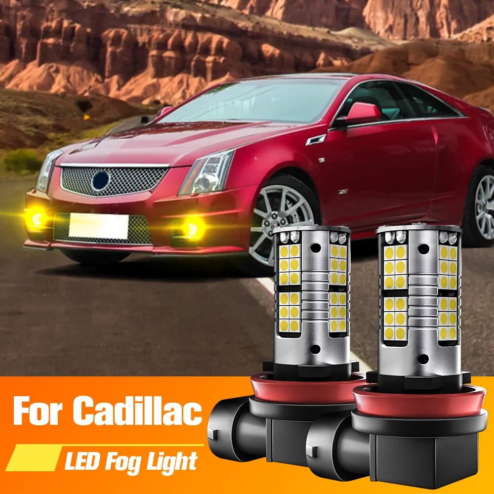 2pcs LED Fog Light Blub H11 Lamp Canbus No Error For Cadillac CTS 2008 2009 2010 2011 2012 2013 2014 2015