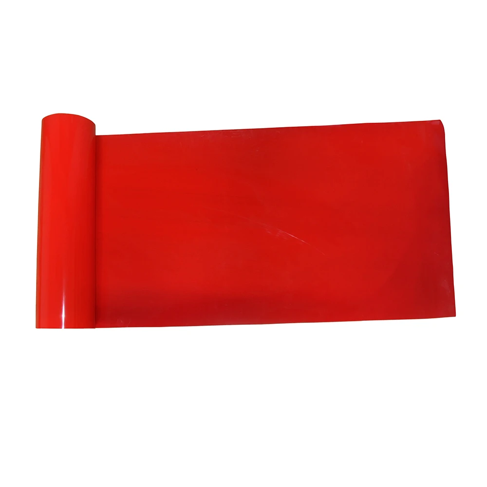 Gauge 0.46mm Celluloid Sheet Drum Wrap Musical Instrument Deco Solid Red 10x60'' and 16x60'' enlarge
