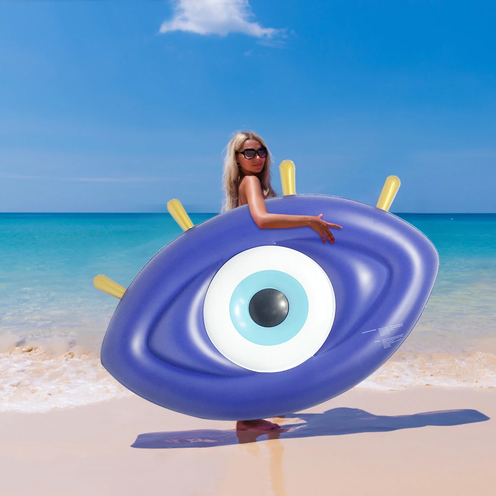 

Newest Giant Inflatable Eyeball Pool Float Lie on Greek Eye Floating Mattress Pool Lounge for Beach Floaty Summer Fun Toys 2022