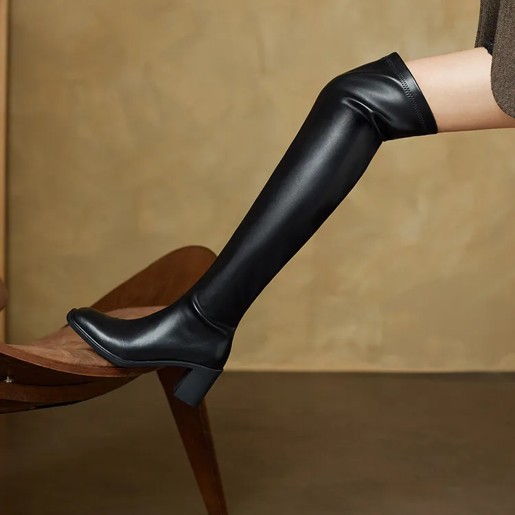 Зимние сапоги на молнии женские резиновые туфли пикантные непромокаемые до