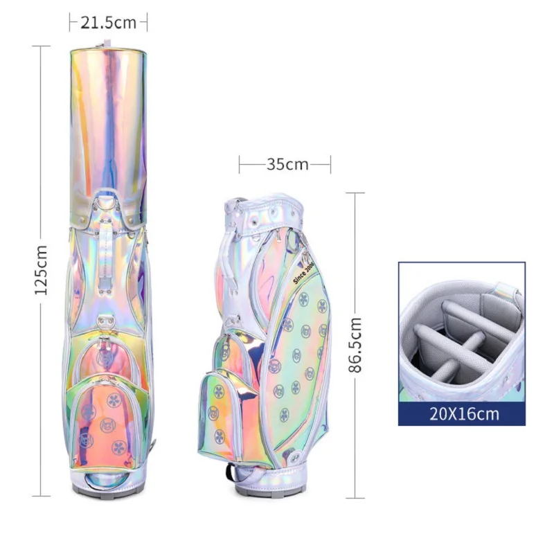 Free Club!Golf Korean Style Rack Lady Bracket Bag Women Sports Portable Club Colorful Transparent Backpack Bag TPU Waterproof