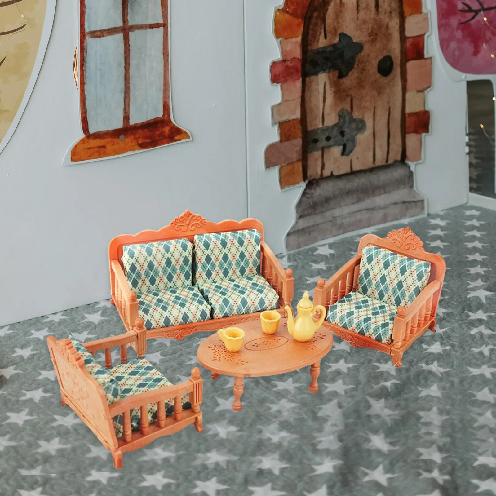 

Набор деревянной мебели для кукольного домика миниатюрная мебель для кукольного мини-домика