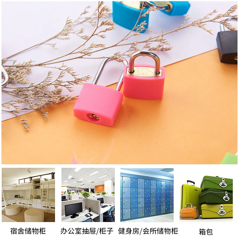 Купи Color Mini Small Copper Lock 20mm Brass Colorful Shell Bag Small Padlock за 111 рублей в магазине AliExpress