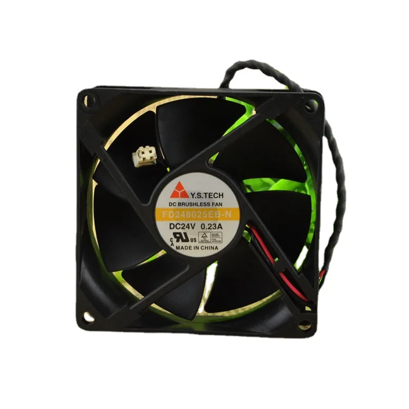 Новый вентилятор охлаждения ЦП Y.S.TECH FD248025EB-N 24 В 8025 а 8 см инверторный Вентилятор охлаждения 80x80x25 мм