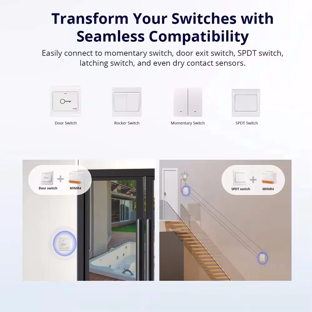 Модуль переключателя SONOFF Mini R4 Wi-Fi умный переключатель двустороннее управление
