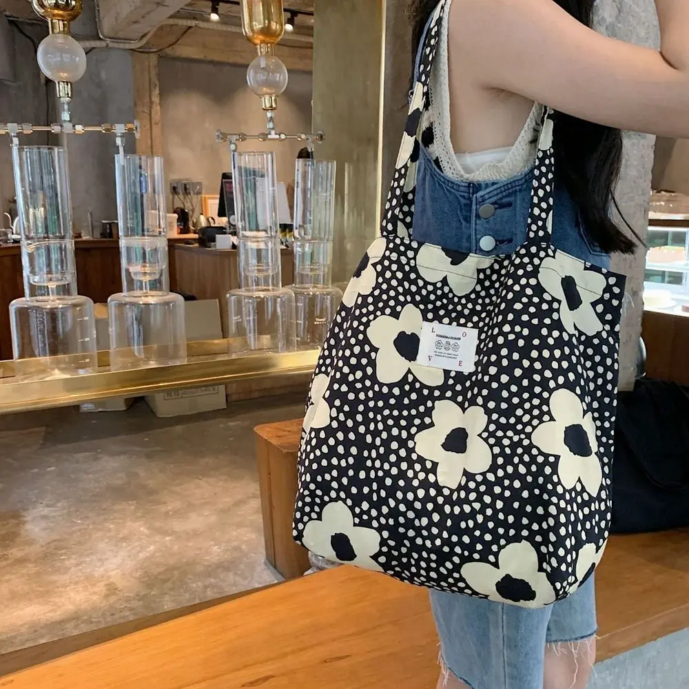 

Books Bags Lightweight Eco Bag Storage Bag Printing Women Shoulder Bags Korean Canvas Bag Tote Bag Women Handbags