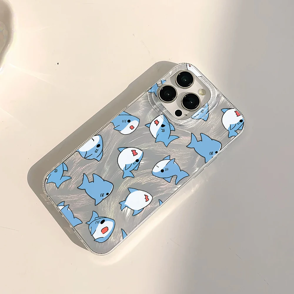 Фото Противоударный чехол IMD PC с блестками и рисунком акулы для Xiaomi Redmi Note 14 13 12 Pro 11 Pro 10 Pro Plus 5G 13C 14C №5