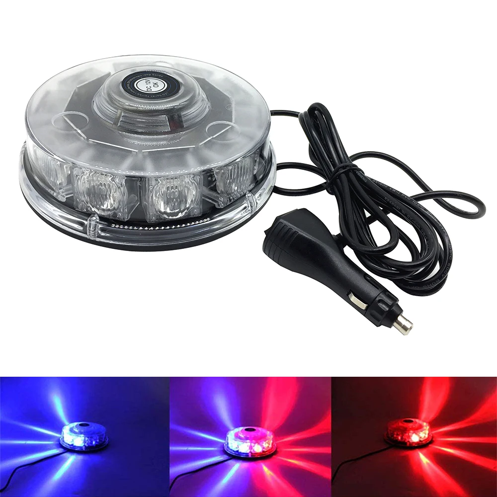 

10 LED Warning Flashing Beacon Lights for Vehicle Truck High Visibility Amber Car Emergency Strobe Safety Signal Light